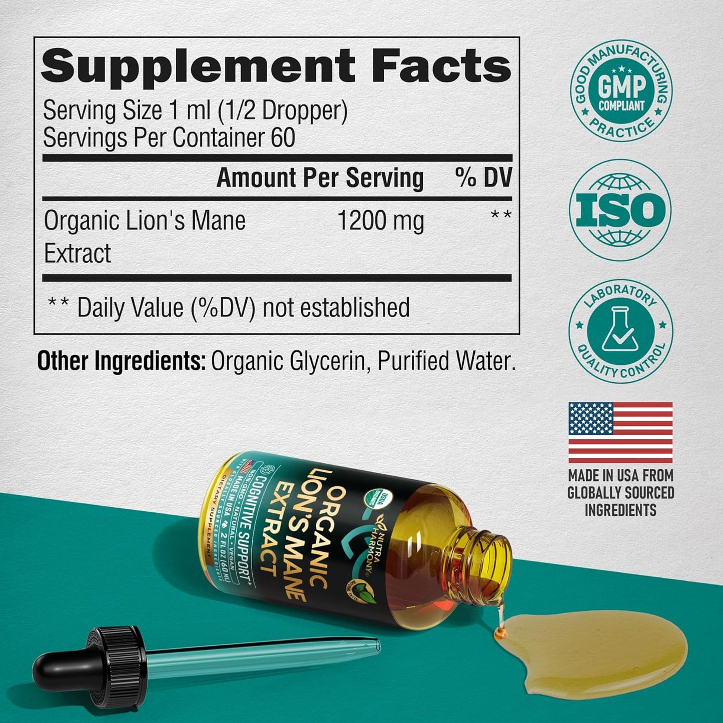 Lion's Mane USDA Organic Drops