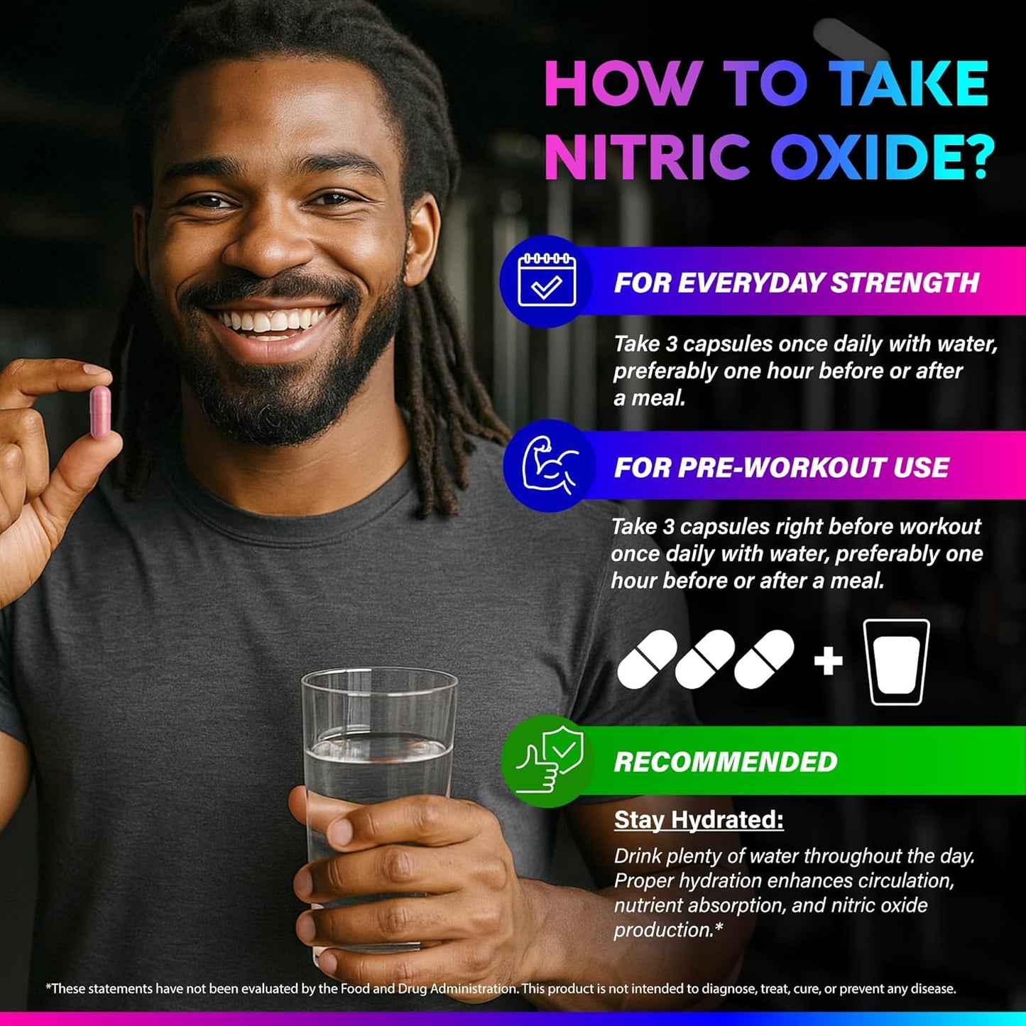 Nitric Oxide Booster Supplement: 6-in-1 complex