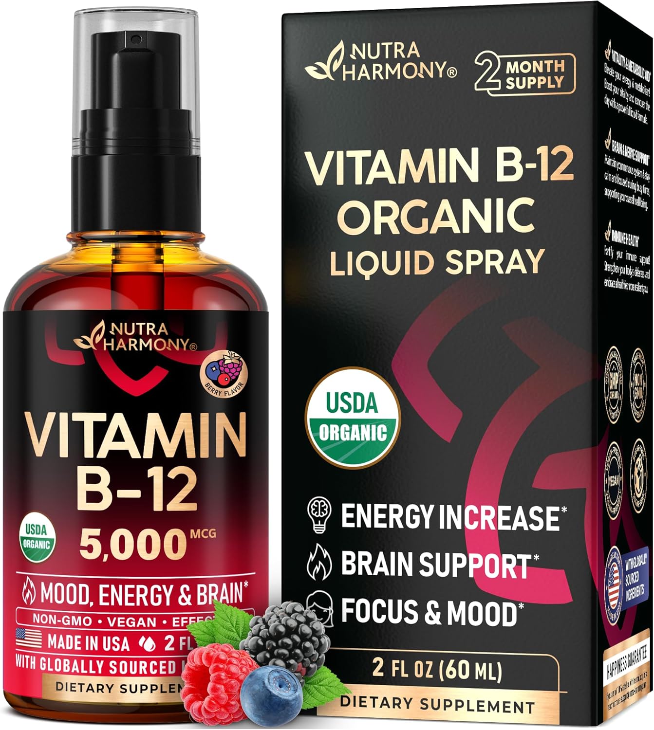USDA Organic Vitamin B12 Spray