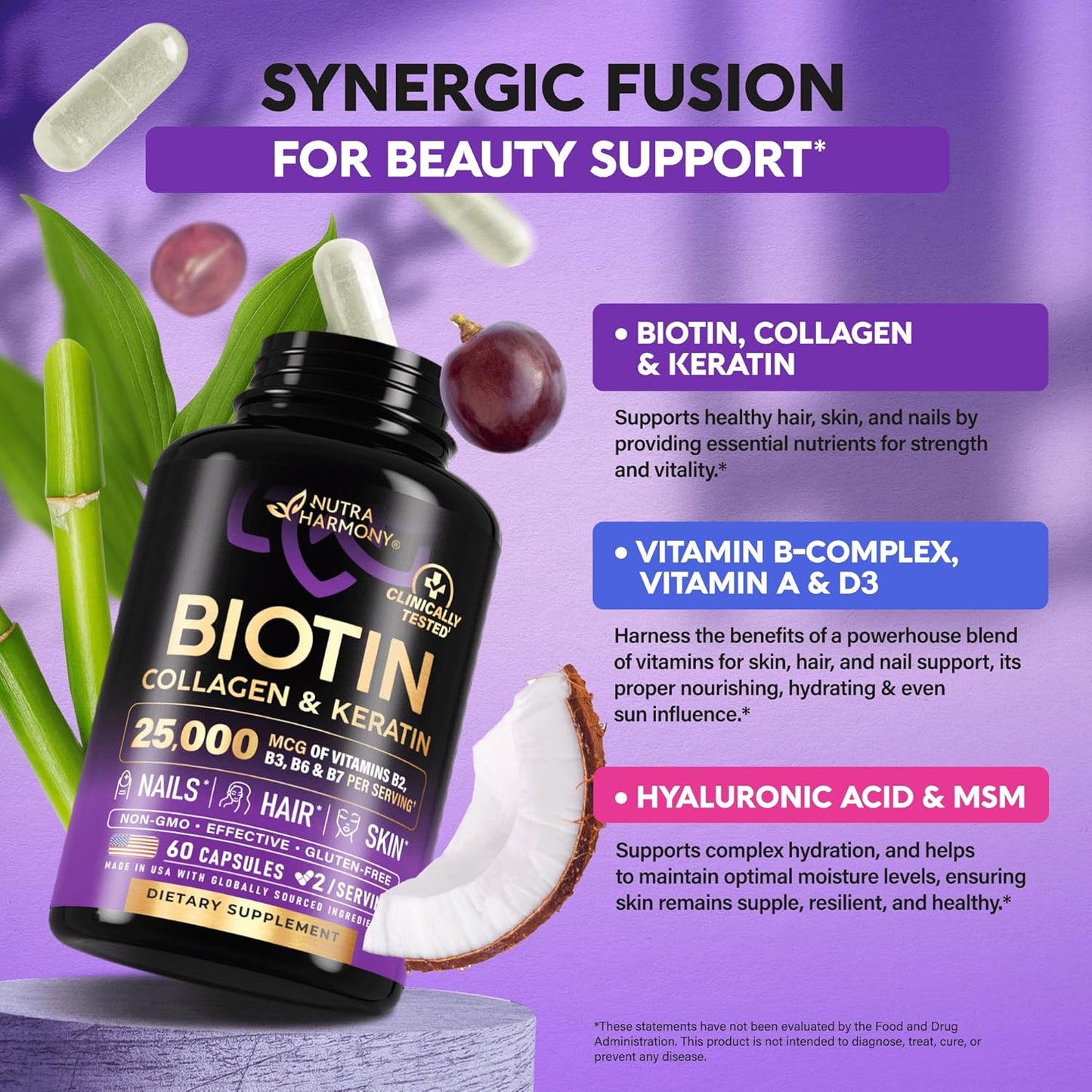 Biotin Vitamins with Collagen & Keratin