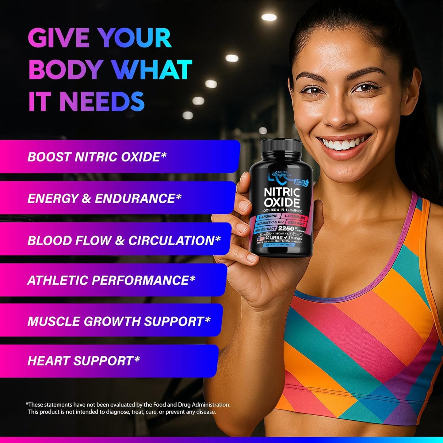 Nitric Oxide Booster Supplement: 6-in-1 complex