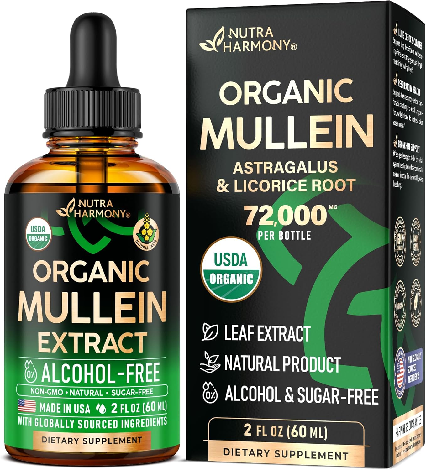USDA Organic Mullein Drops for Lungs