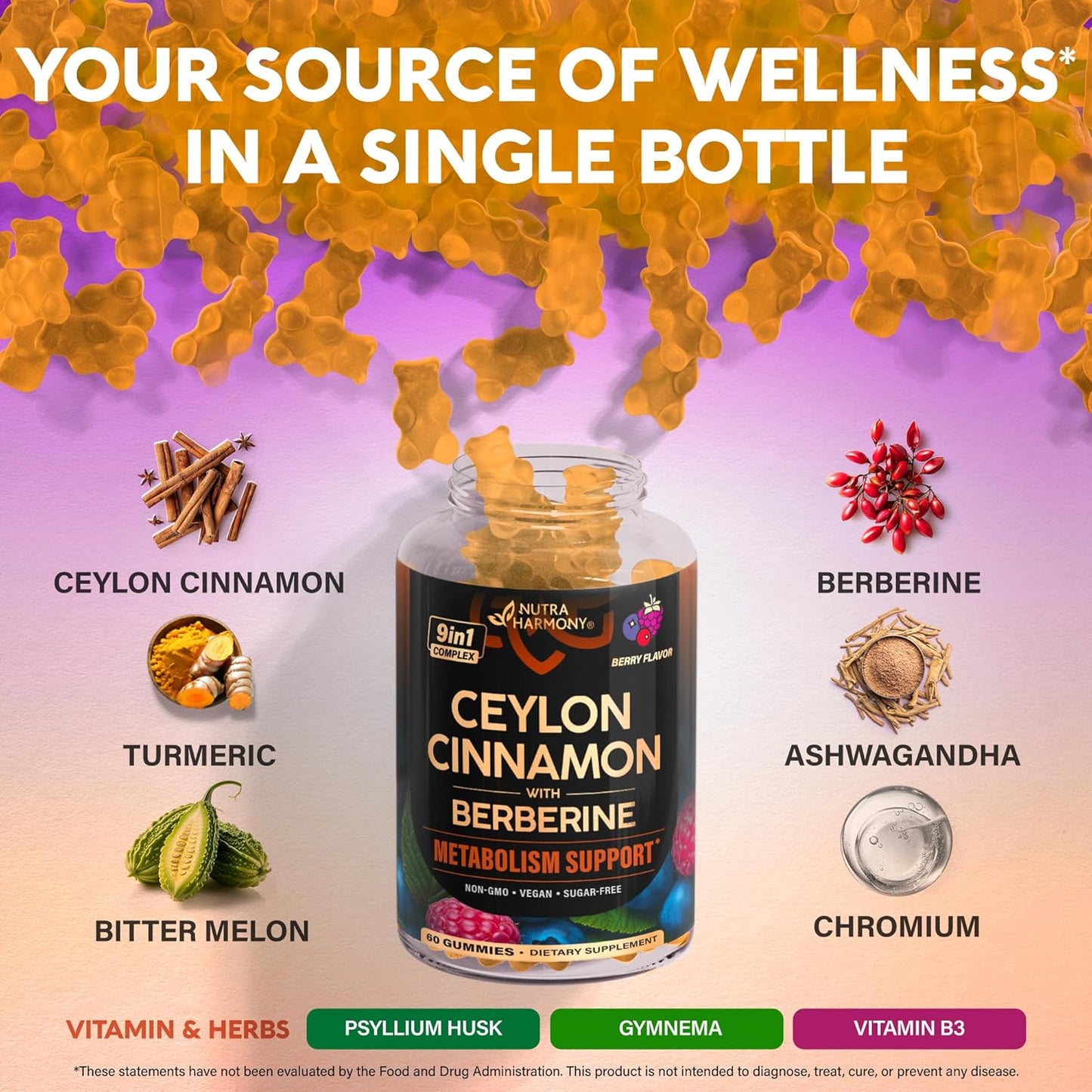 Ceylon Cinnamon Gummies 2000 mg