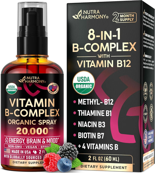 USDA Organic Vitamin B-Complex Liquid Spray