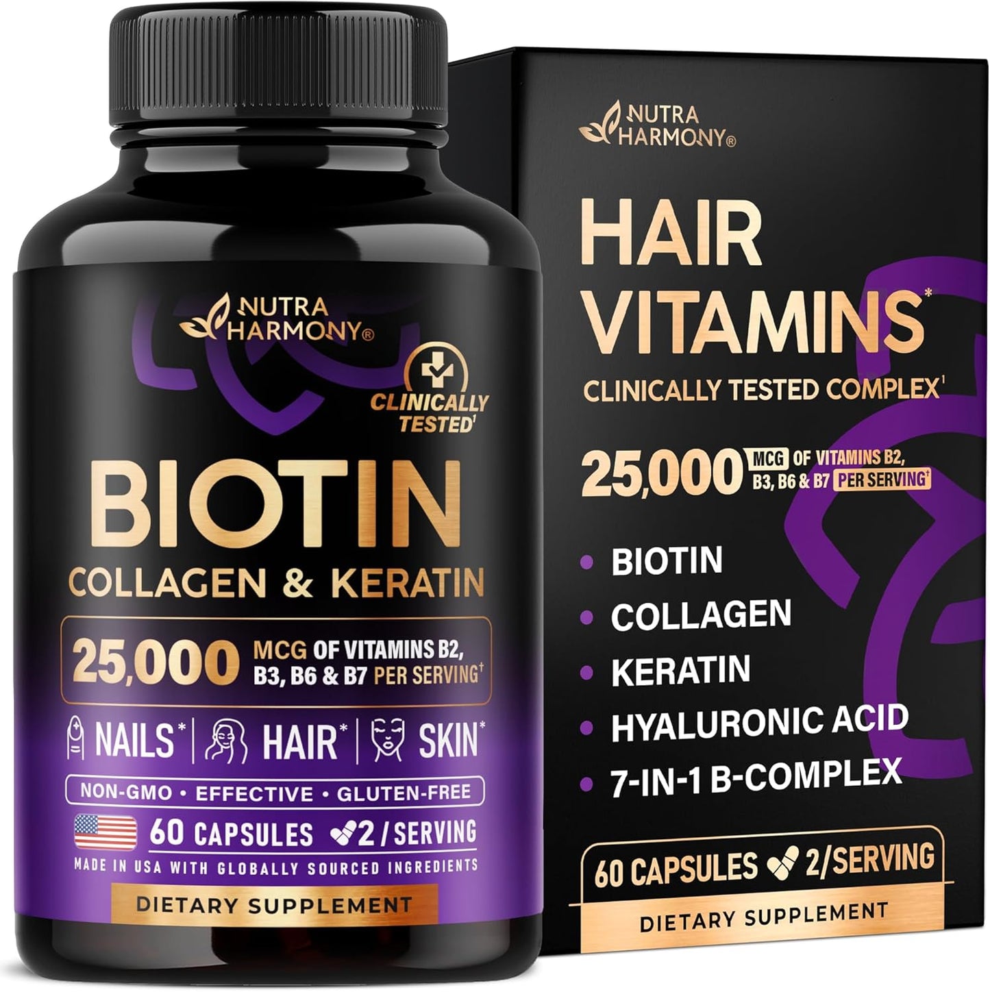 Biotin Vitamins with Collagen & Keratin