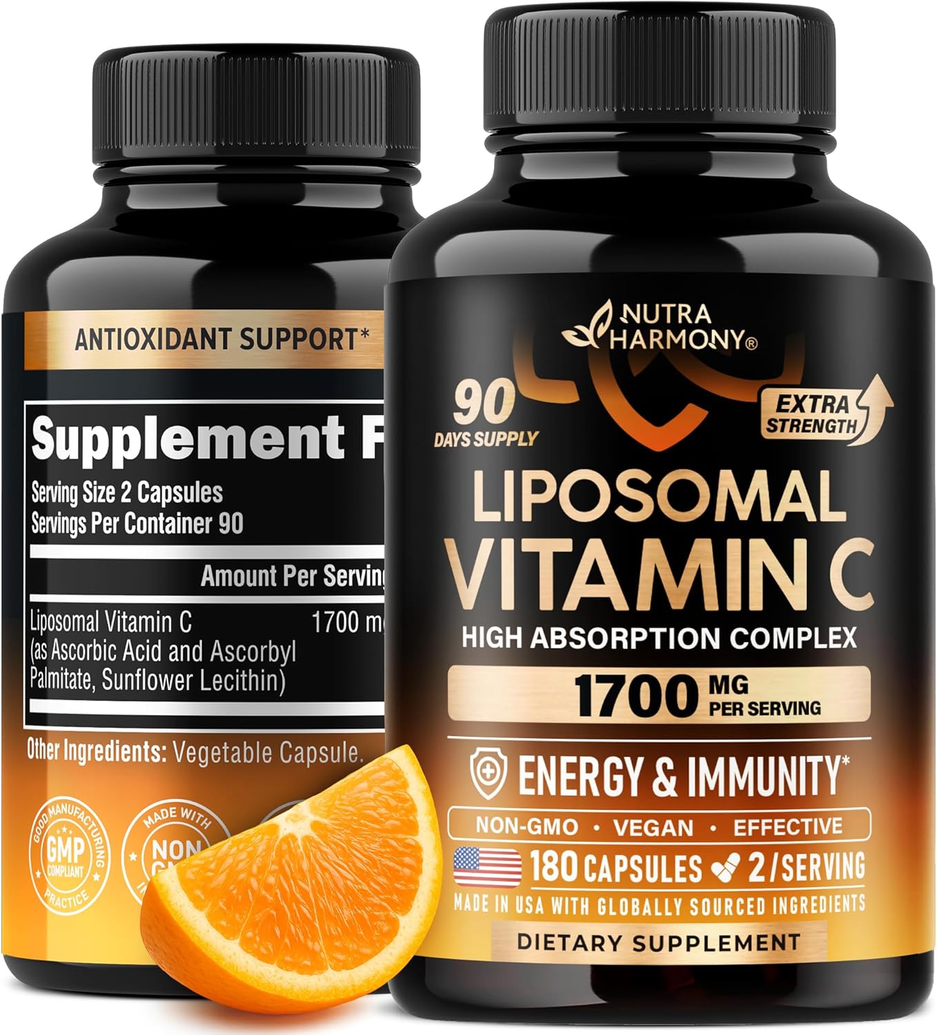 Liposomal Vitamin C 1700 mg - High Absorption Fat Soluble Complex