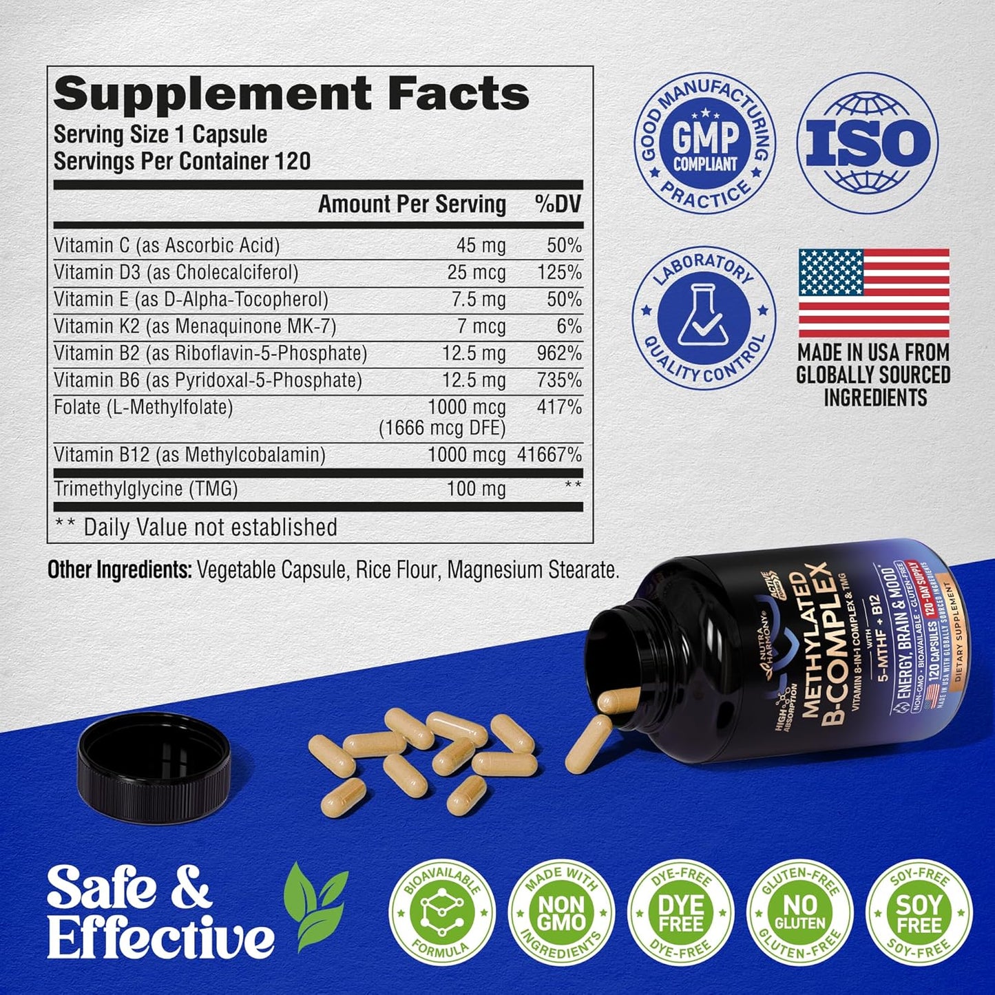 Vitamin B-Complex with Methylfolate & B12
