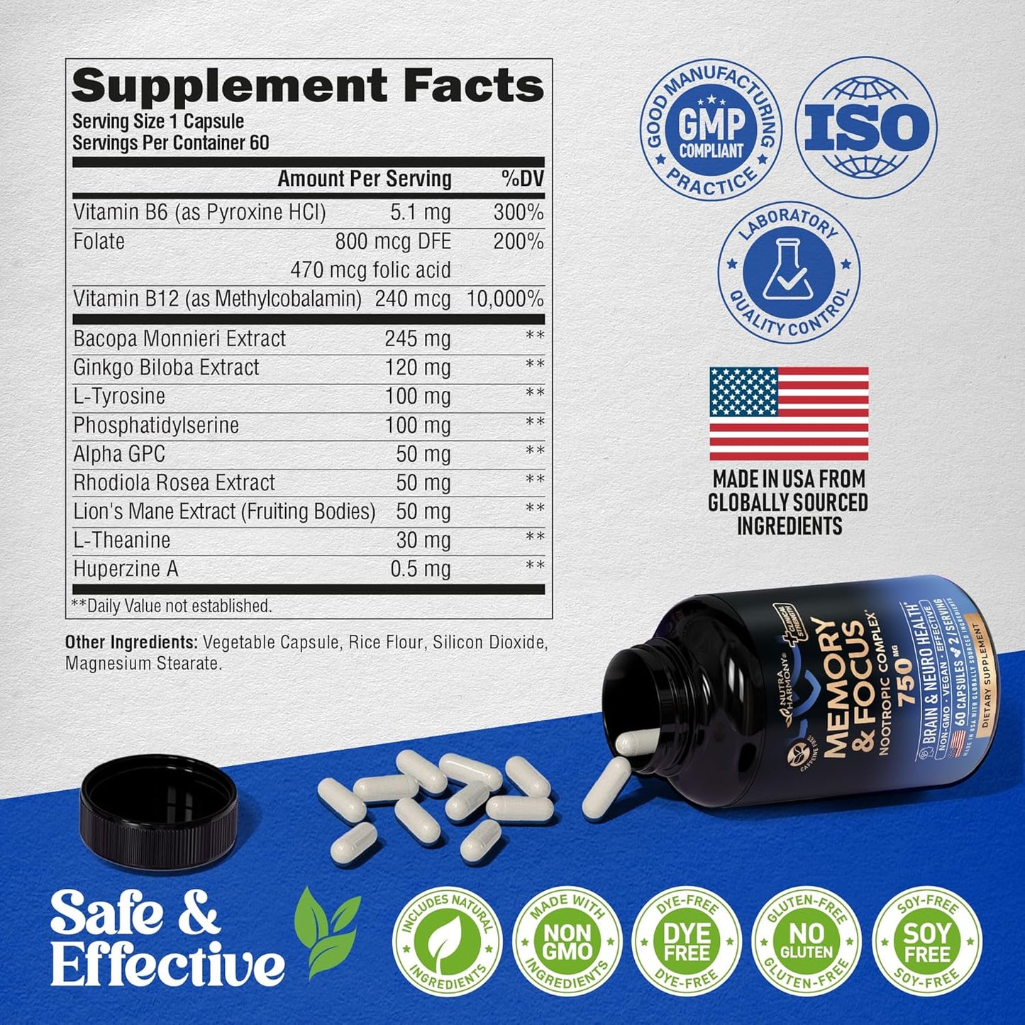 Brain Supplement for Memory & Focus
