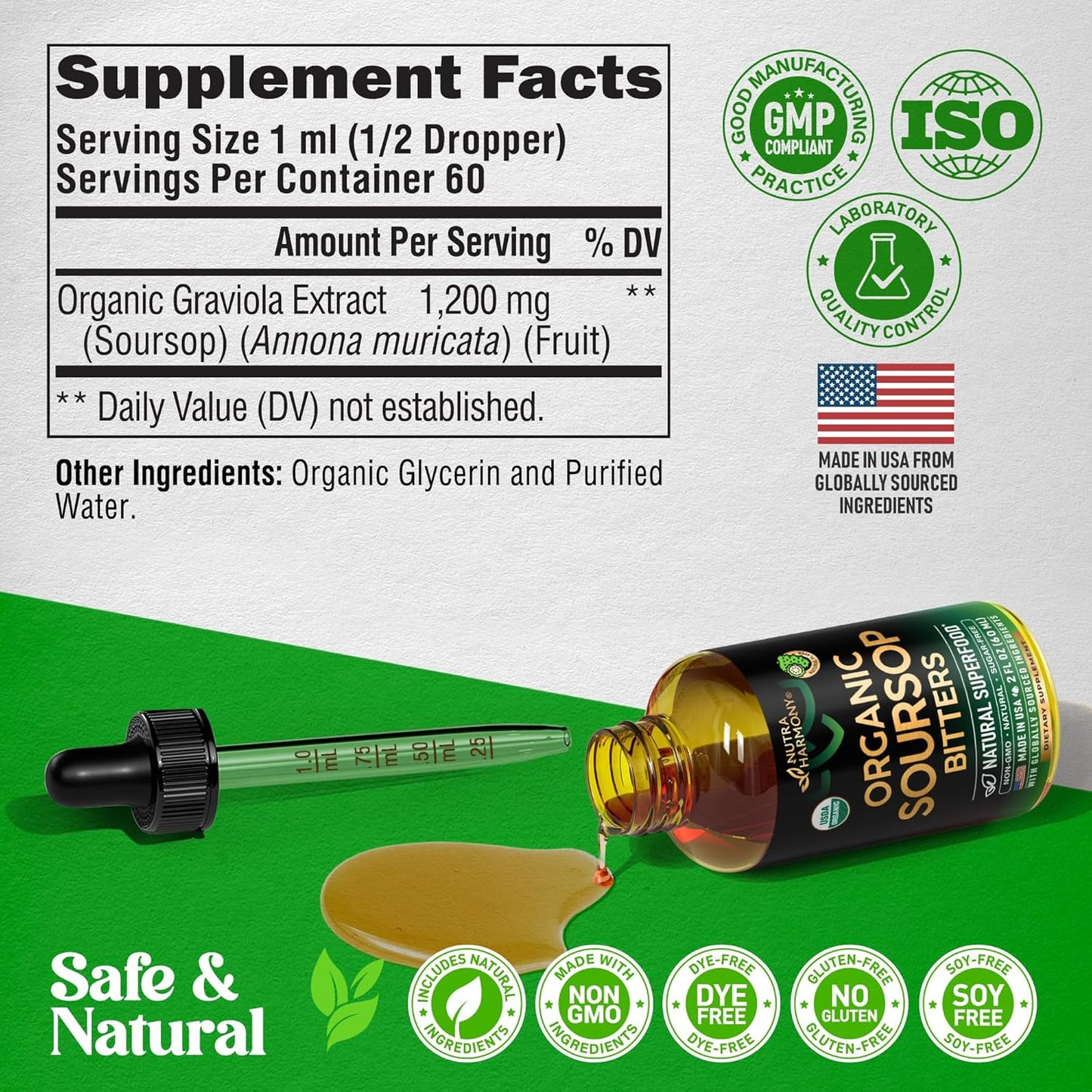 USDA Organic Graviola Soursop Liquid Extract
