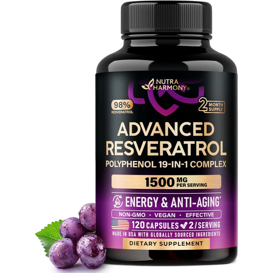 Resveratrol | Berberine | Quercetin | Apple Cider Vinegar - 19-in-1 Polyphenol Complex
