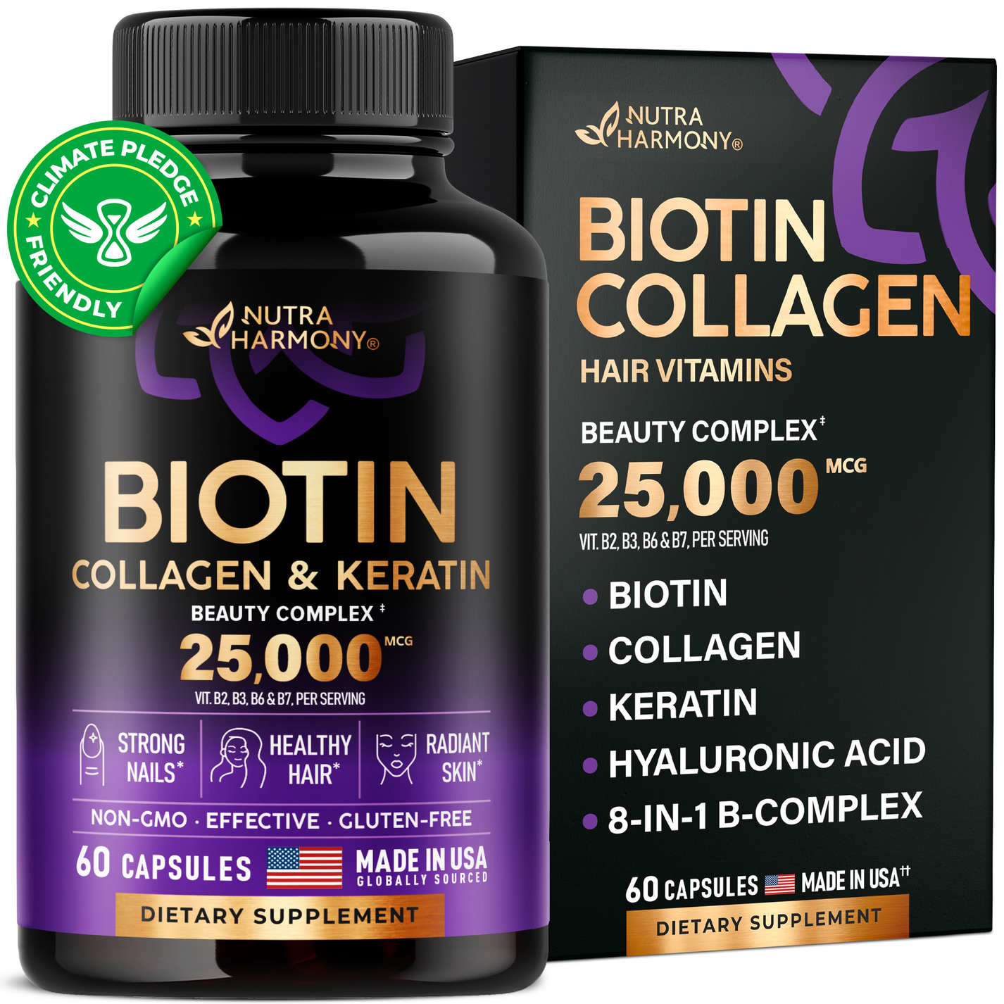 Biotin Vitamins With Collagen Keratin NUTRAHARMONY biotin-vitamins-with-collagen-keratin-nutraharmony
