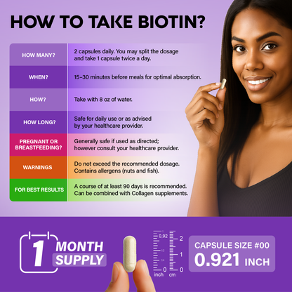 Biotin Vitamins with Collagen & Keratin