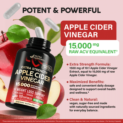 Apple Cider Vinegar Capsules for Energy, Metabolism & Weight Loss Support