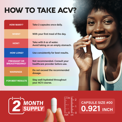 Apple Cider Vinegar Capsules for Energy, Metabolism & Weight Loss Support