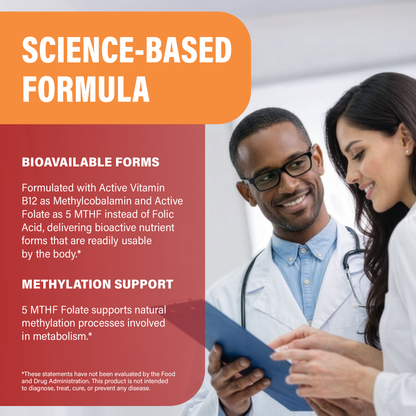 Vitamin B Complex with Astragalus & Whole Food Blend for Energy, Metabolism & Brain