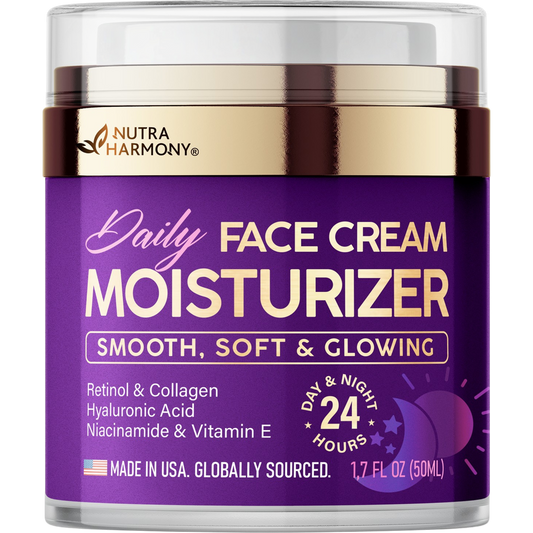 Day & Night Face Moisturizer with Collagen Retinol & Hyaluronic Acid for Women & Men