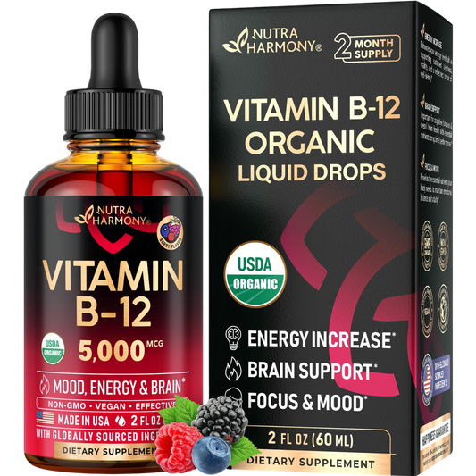 USDA Organic Vitamin B12 Sublingual Drops