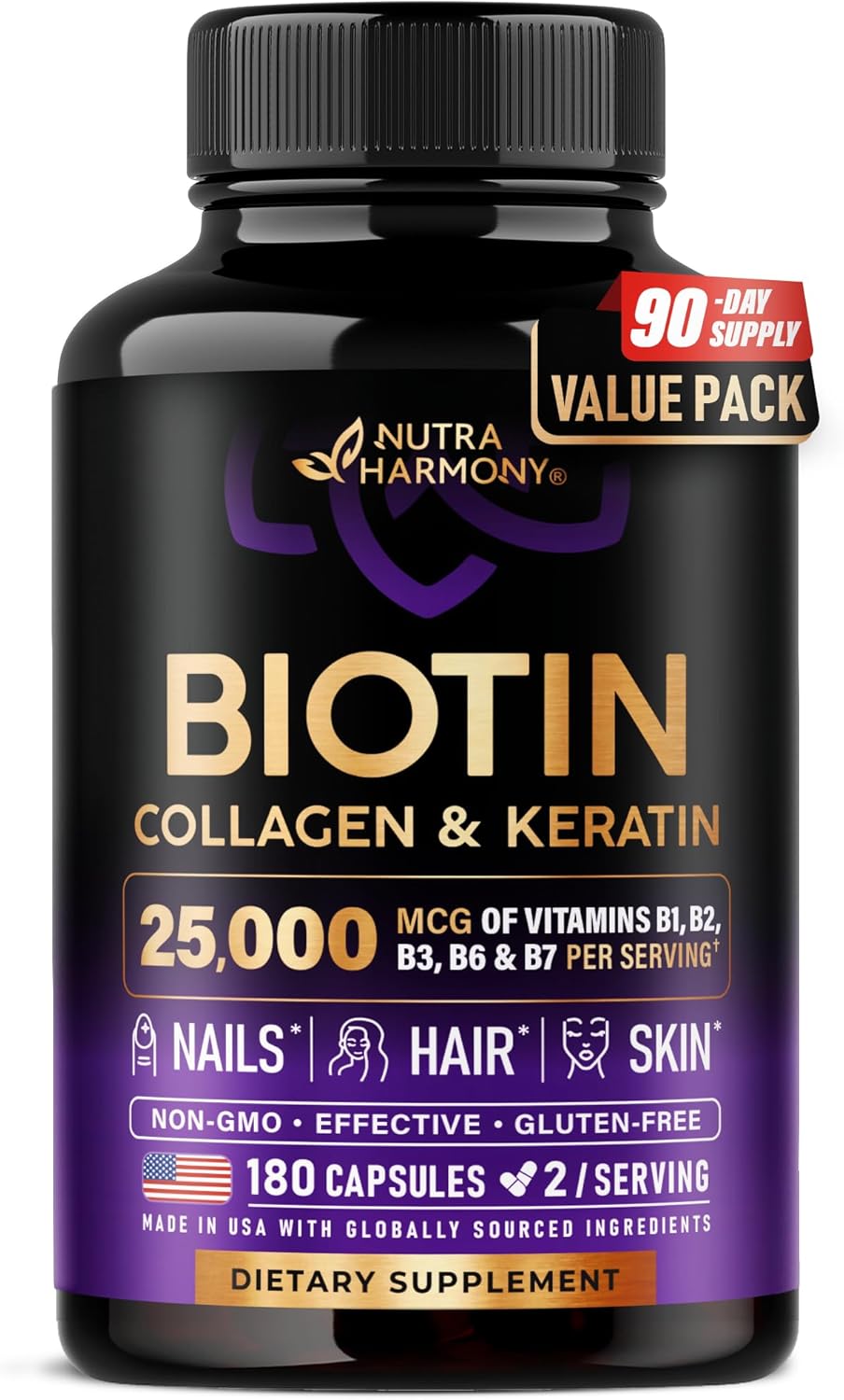 Biotin Vitamins with Collagen & Keratin