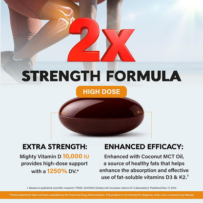Vitamin D3 K2 Softgels For Immune & Mood Support