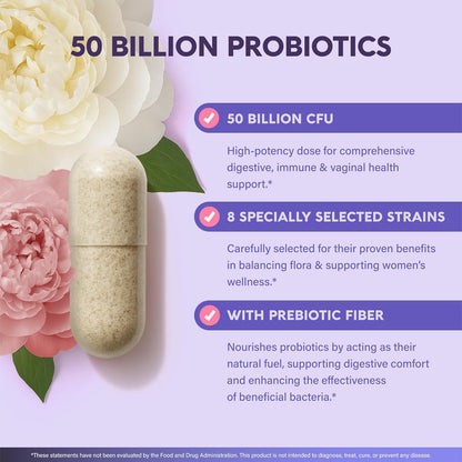 Probiotics for Women with Prebiotics & Fiber