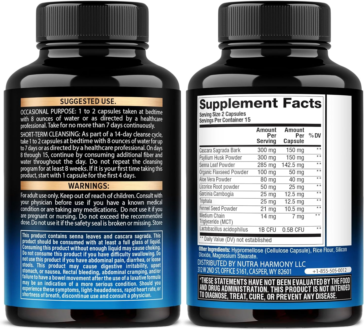 15-Day Colon Cleanse Complex for Women & Men with Probiotics & Fiber