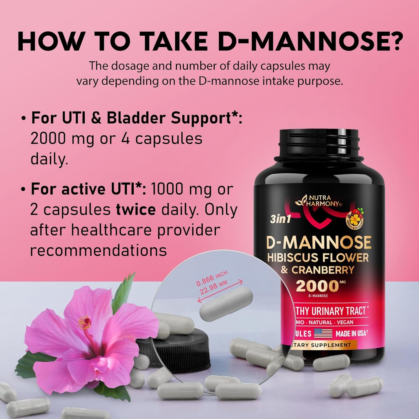 D-Mannose 2000mg Capsules