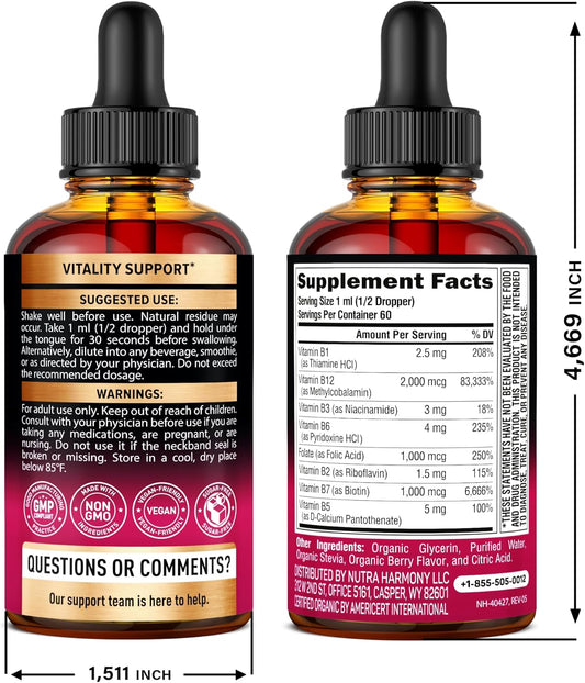 USDA Vitamin B Complex Liquid Drops