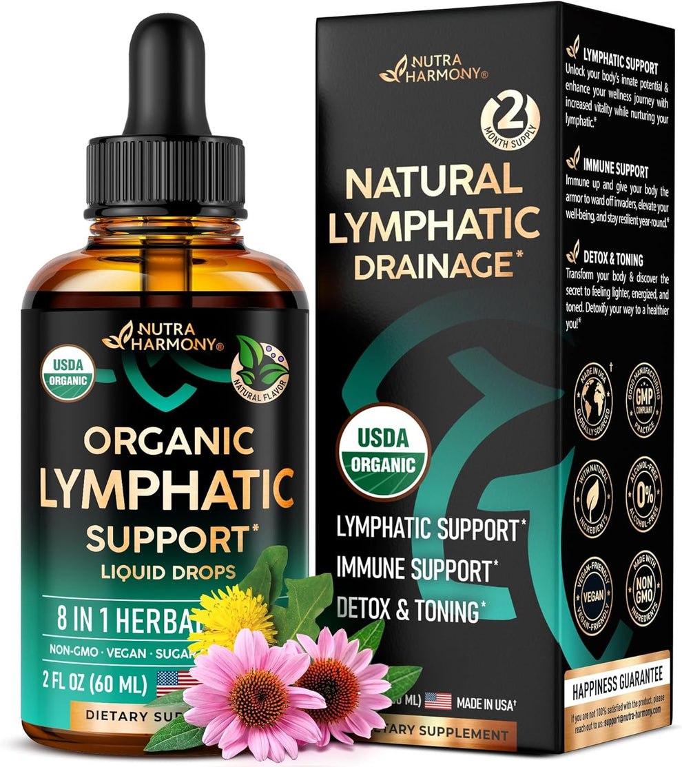 USDA Organic Lymphatic Drainage Drops NUTRAHARMONY