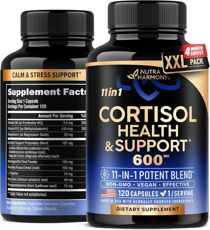 Cortisol Supplement - 11-in-1 Hormone Balance for Women