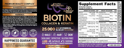 Biotin Vitamins with Collagen & Keratin