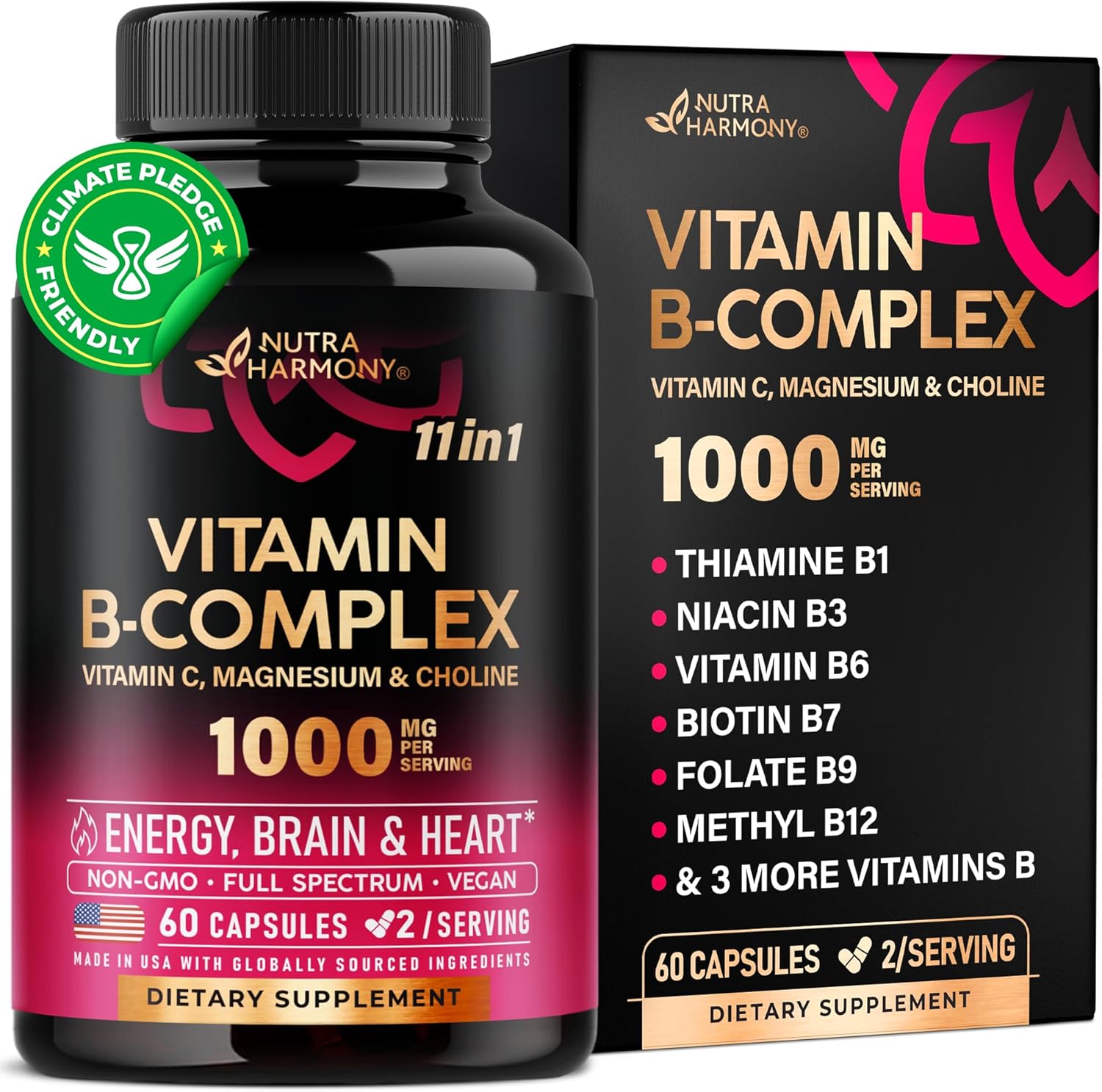 Vitamin B Complex for Men & Women – NUTRAHARMONY
