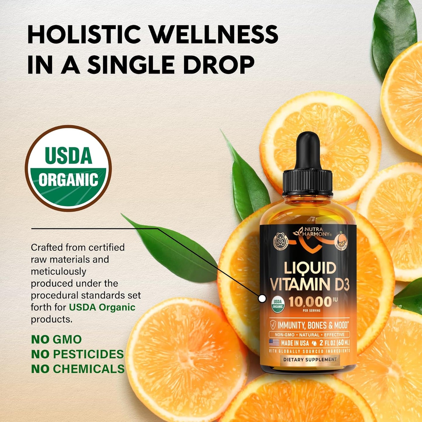 USDA Organic Vitamin D3 Liquid