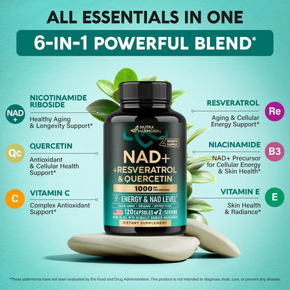 NAD+ Supplement with Resveratrol & Quercetin