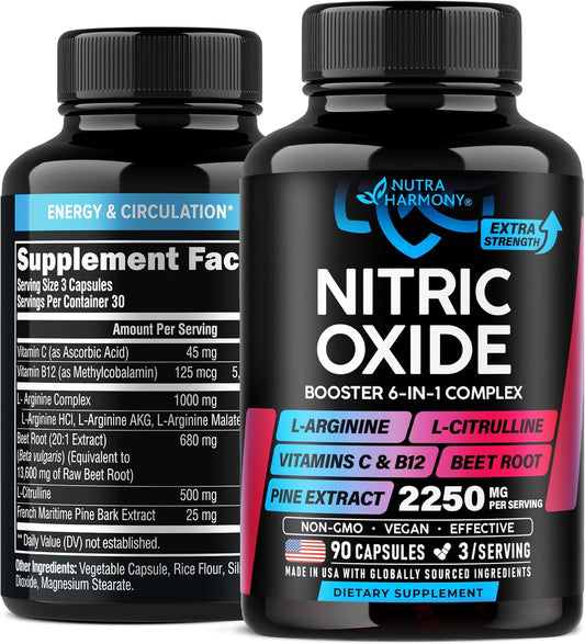 Nitric Oxide Booster Supplement: 6-in-1 complex