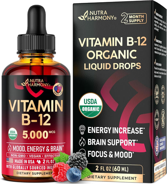 USDA Organic Vitamin B12 Sublingual Drops