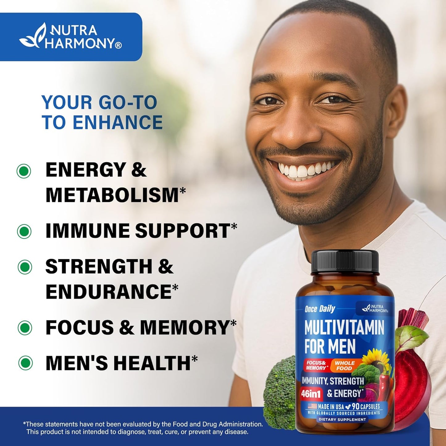 Multivitamin for Men: 46-in-1 Complex