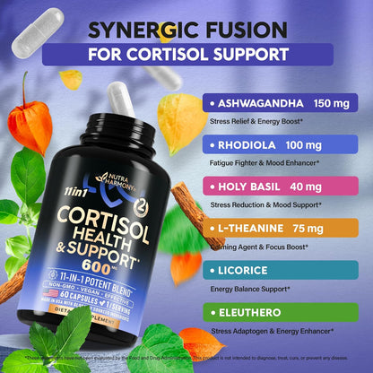 Cortisol Supplement - 11-in-1 Hormone Balance for Women