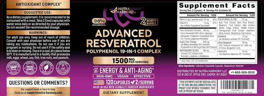 Resveratrol | Berberine | Quercetin | Apple Cider Vinegar - 19-in-1 Polyphenol Complex