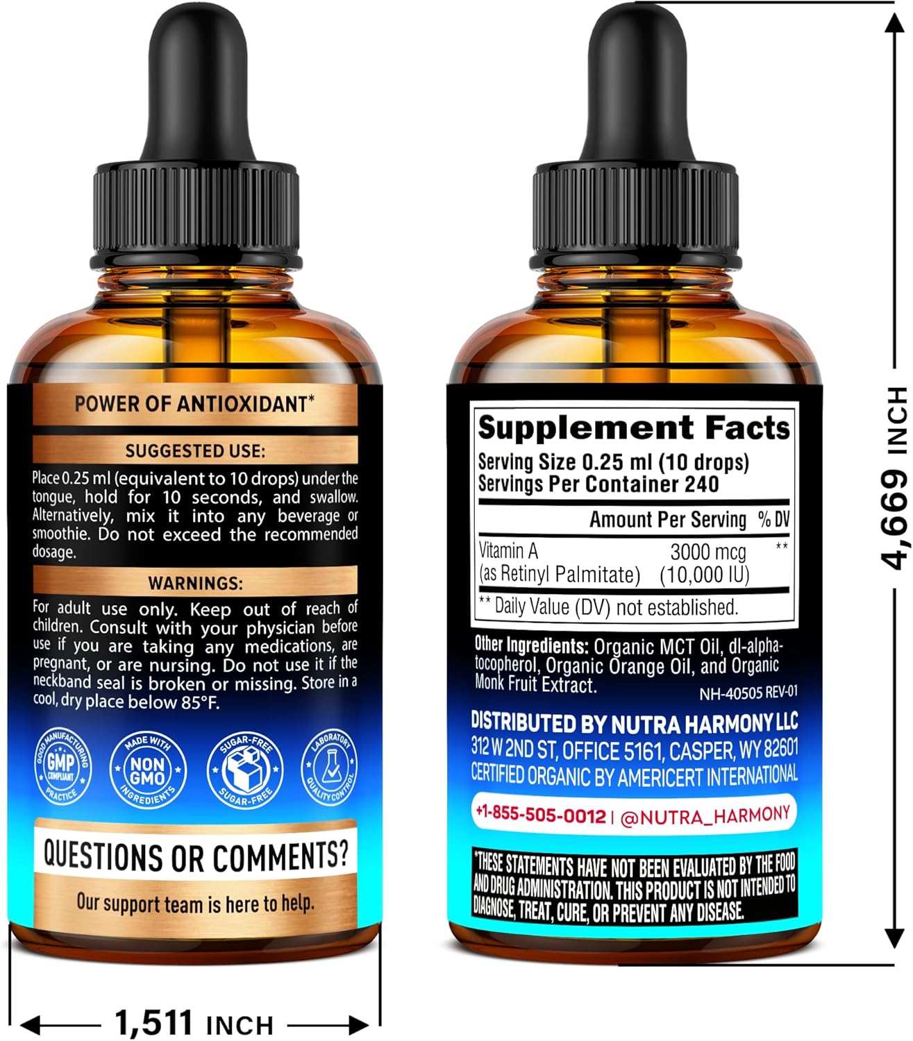 USDA Organic Vitamin A Drops