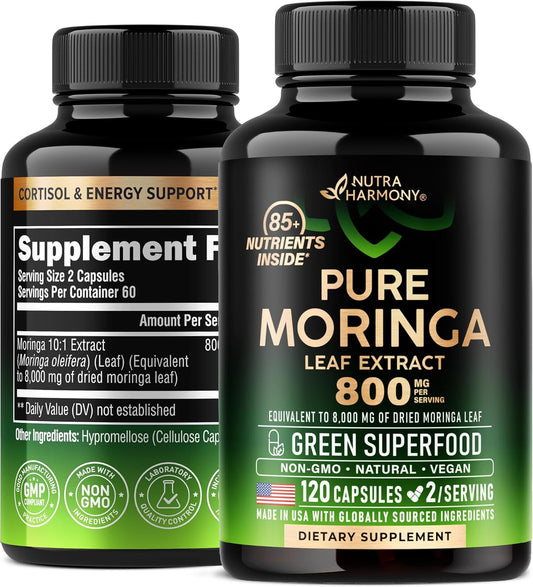 Pure Moringa Leaf Powder for Cortisol Level, Energy & Joint Support