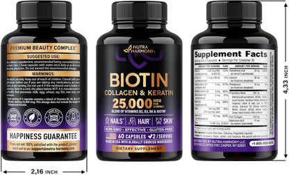 Biotin Vitamins with Collagen & Keratin