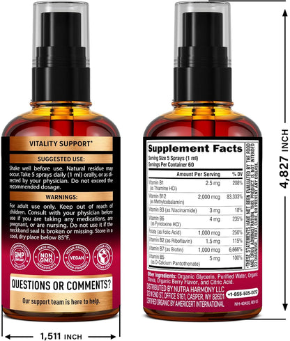 USDA Organic Vitamin B-Complex Liquid Spray