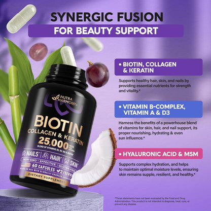 Biotin Vitamins with Collagen & Keratin