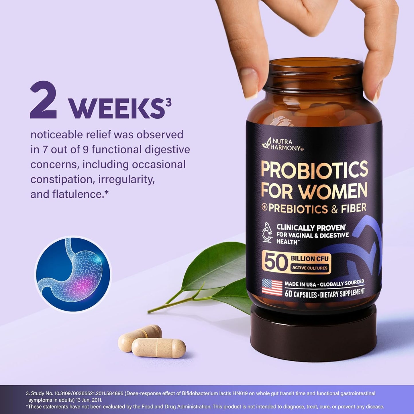 Probiotics for Women with Prebiotics & Fiber