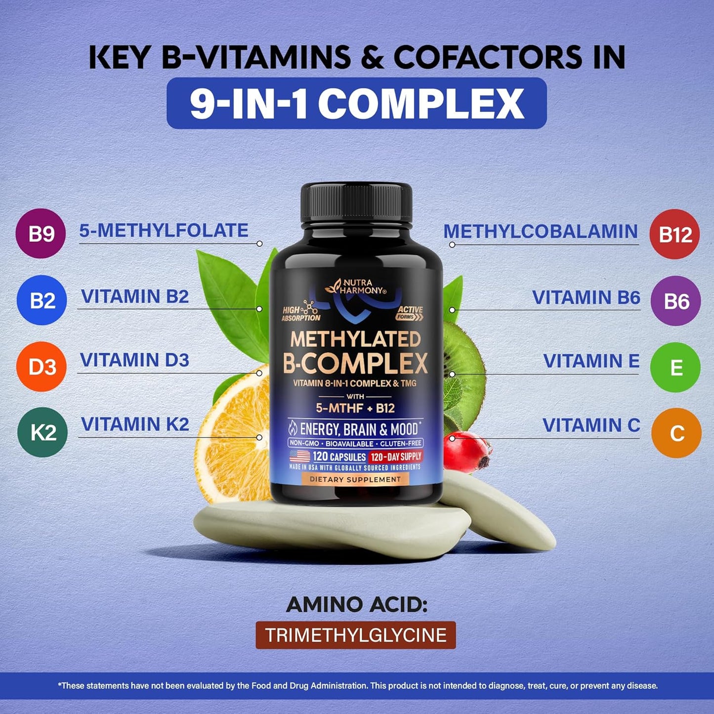 Vitamin B-Complex with Methylfolate & B12