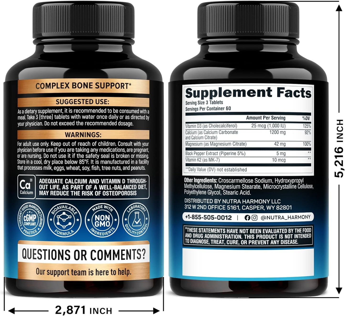 Calcium 1200 mg with Vitamin D3&K2