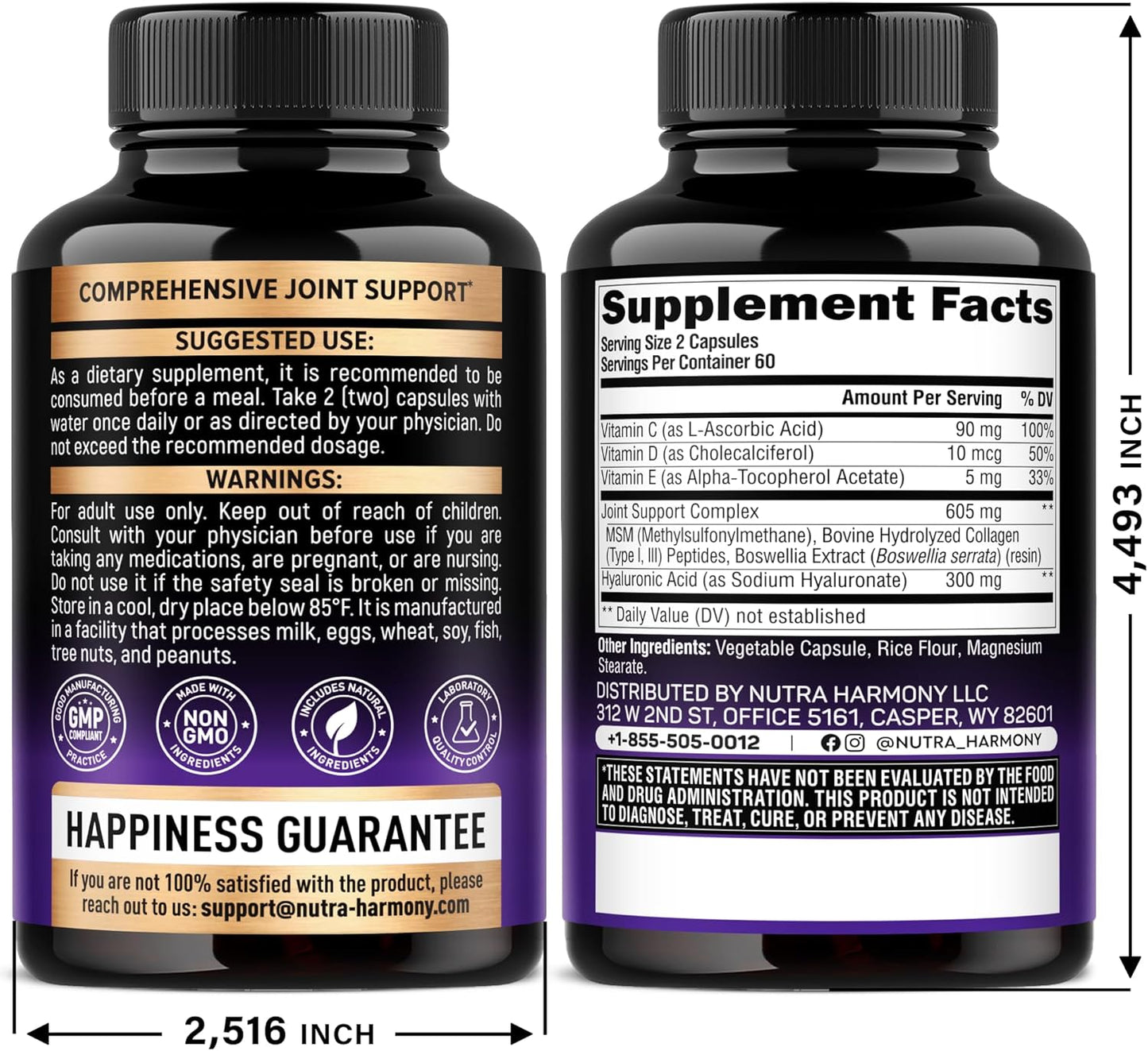 Hyaluronic Acid Supplement Complex 7-in-1 for Skin Hydratation & Joint Comfort