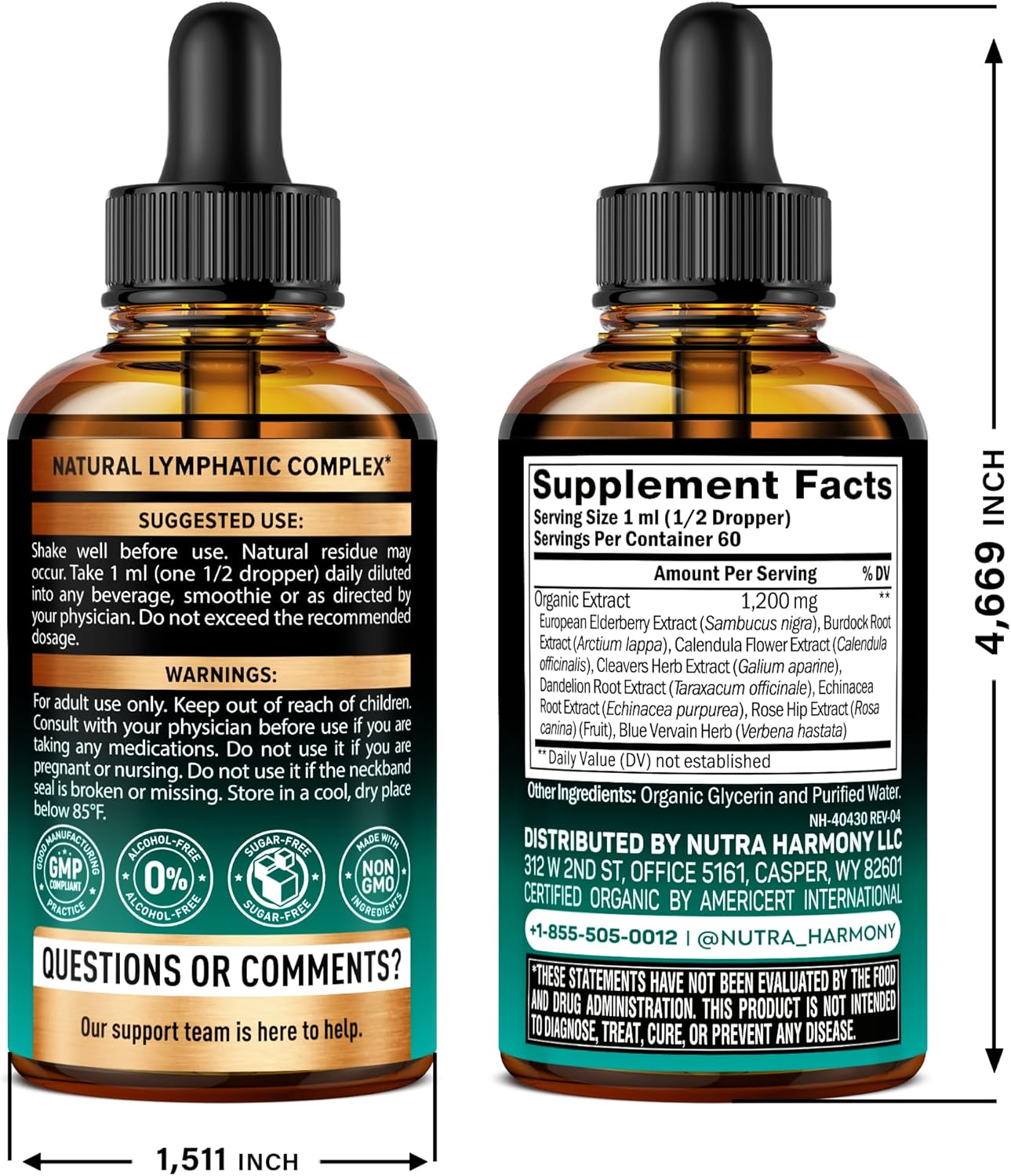 USDA Organic Lymphatic Drainage Drops