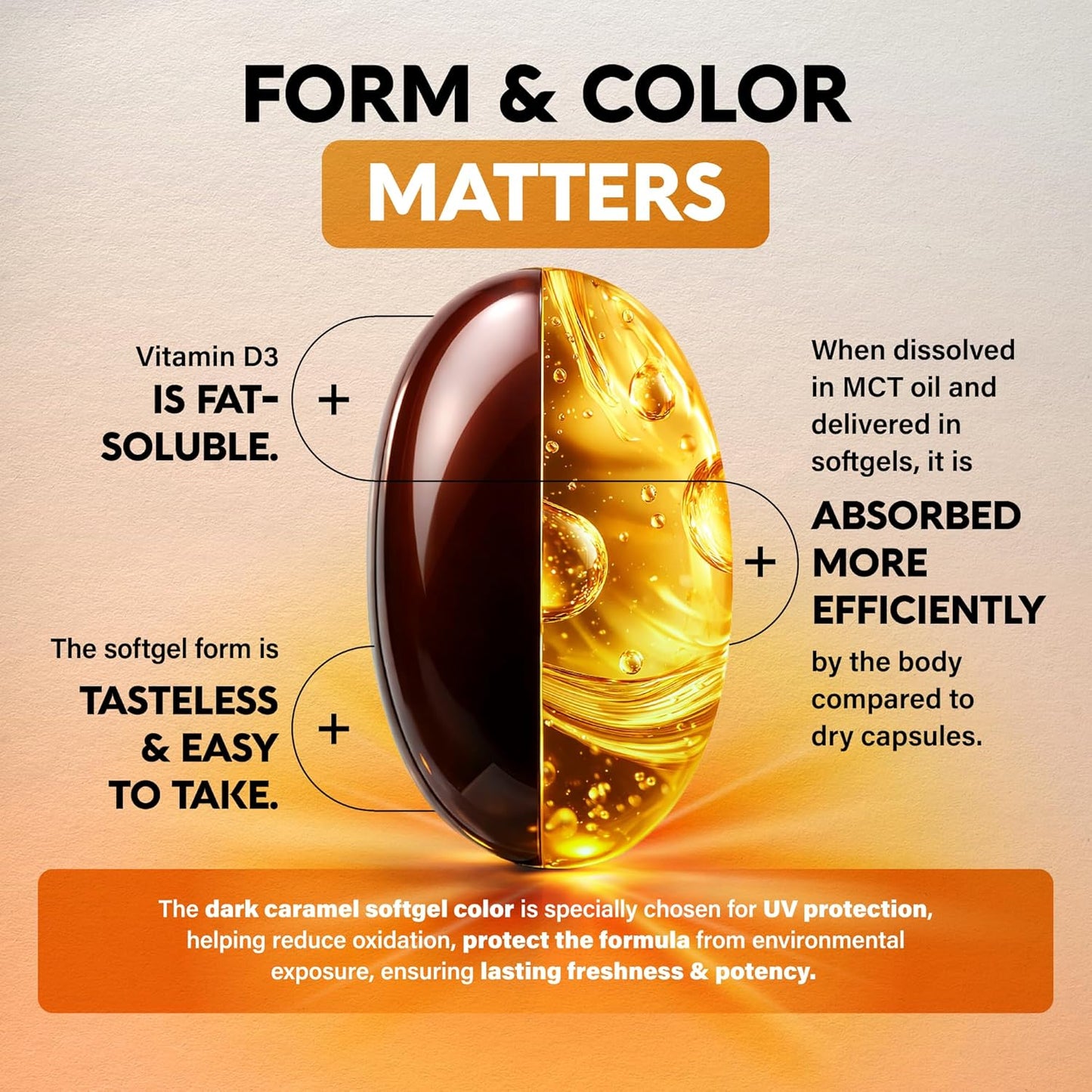 Vitamin D3 K2 Softgels For Immune & Mood Support