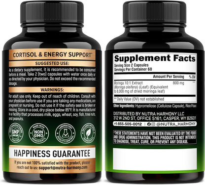Pure Moringa Leaf Powder for Cortisol Level, Energy & Joint Support